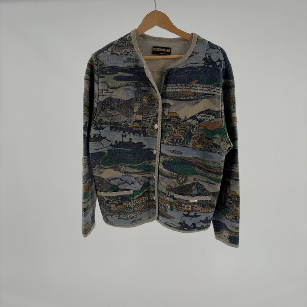 geiger Scenic Tapestry Wool Cardigan Jacket